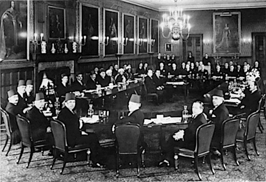 Black and white image of the London Conference of 1939